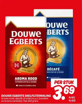 Dekamarkt Douwe egberts snelfiltermaling aanbieding
