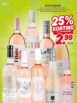Dekamarkt Rosé wijnen aanbieding