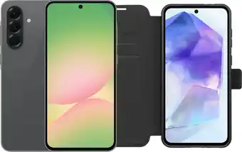 Coolblue Samsung Galaxy A56 128GB Zwart 5G Enterprise Edition + BlueBuilt Book Case Zwart aanbieding