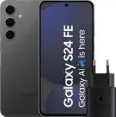 Coolblue Samsung Galaxy S24 FE 256GB Grijs 5G + Samsung Oplader 25 Watt Zwart aanbieding