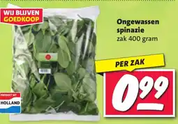 Nettorama Ongewassen spinazie aanbieding