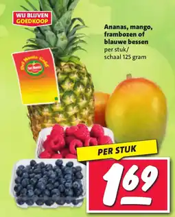 Nettorama Ananas, mango, frambozen of blauwe bessen aanbieding