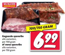 Nettorama Gegaarde spareribs of verse spareribs aanbieding