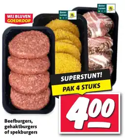 Nettorama Beefburgers, gehaktburgers of spekburgers aanbieding
