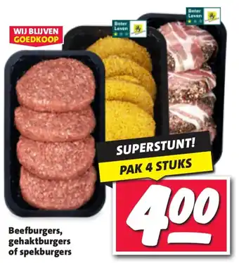 Nettorama Beefburgers, gehaktburgers of spekburgers aanbieding