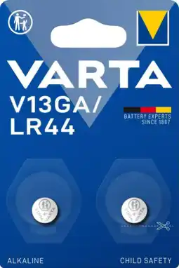 De Online Drogist Varta V13GA / LR44 Alkaline Knoopcel-batterij 2ST aanbieding