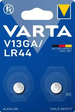 De Online Drogist Varta V13GA / LR44 Alkaline Knoopcel-batterij 2ST aanbieding
