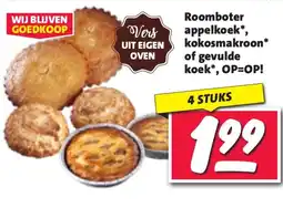 Nettorama Roomboter appelkoek, kokosmakroon of gevulde koek aanbieding