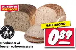 Nettorama Oberlander of boeren volkoren sesam aanbieding