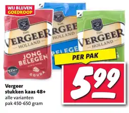 Nettorama Vergeer stukken kaas 48+ aanbieding