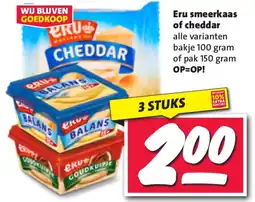 Nettorama Eru smeerkaas of cheddar aanbieding