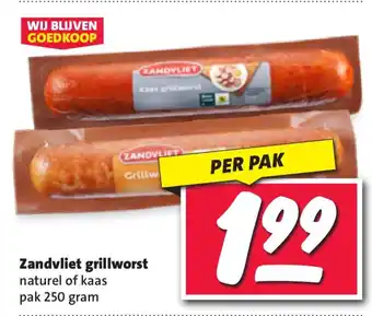 Nettorama Zandvliet grillworst naturel of kaas aanbieding