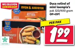 Nettorama Duca rotirol of mini loempia's aanbieding