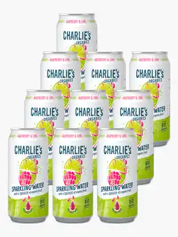 Flink Charlie's Organics Sparkling bio Raspberry & Lime 33cl 10x aanbieding