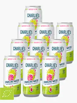 Flink Charlie's Organics Sparkling bio Raspberry & Lime 33cl 10x aanbieding