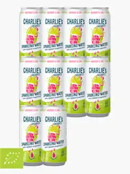 Flink Charlie's Organics Sparkling bio Raspberry & Lime 33cl 10x aanbieding