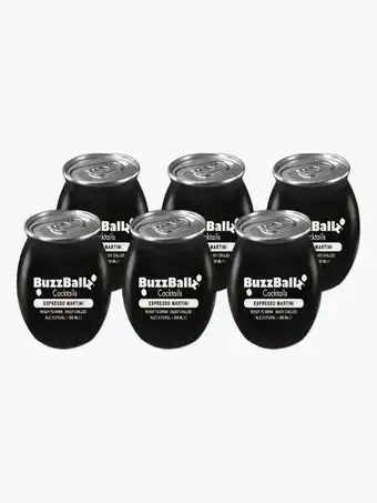 Flink BuzzBallz Espresso Martini 13.5% 20cl 6x aanbieding