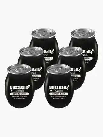 Flink BuzzBallz Espresso Martini 13.5% 20cl 6x aanbieding