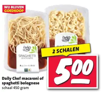 Nettorama Daily Chef macaroni of spaghetti bolognese schaal 450 gram aanbieding