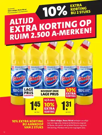 Nettorama Glorix reiniger aanbieding