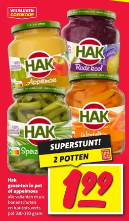 Nettorama Hak groenten in pot of appelmoes aanbieding