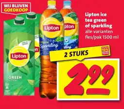 Nettorama Lipton ice tea green of sparkling aanbieding