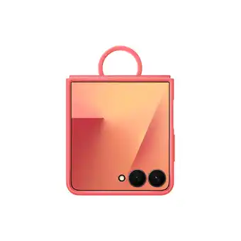 MediaMarkt Samsung Ring Silicone Telefoonhoesje Voor Samsung Galaxy Z Flip 7 Rood aanbieding