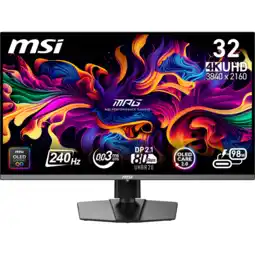 MediaMarkt MSI Mpg 322urx Qd-oled - 31.5 Inch 3840 X 2160 (ultra Hd 4k) 0.03 Ms 240 Hz aanbieding