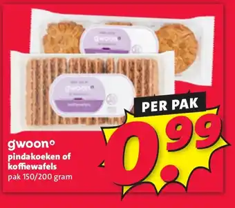 Nettorama gwoon pindakoeken of koffiewafels aanbieding