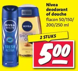 Nettorama Nivea deodorant of douche aanbieding