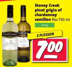 Nettorama Stoney Creek pinot grigio of chardonnay semillon x aanbieding
