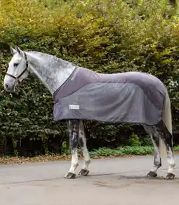 Welkoop Waldhausen Comfort Fleece - Zweetdeken - Paardendeken - Grijs aanbieding