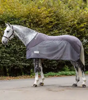 Welkoop Waldhausen Comfort Fleece - Zweetdeken - Paardendeken - Grijs aanbieding