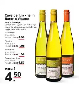Sligro Cave de Turckheim Baron d'Alsace aanbieding