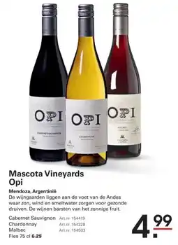 Sligro Mascota Vineyards Opi aanbieding