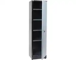 Hornbach KÜPPER Opbergkast 45,5 cm zilver-zwart (1 deur, 4 legplanken) aanbieding
