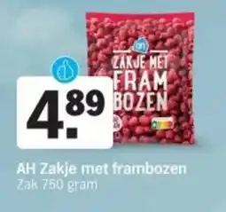 Albert Heijn AH Zakje met frambozen aanbieding