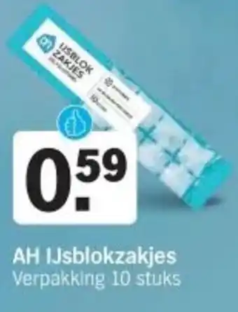 Albert Heijn AH IJsblokzakjes Verpakking 10 stuks aanbieding