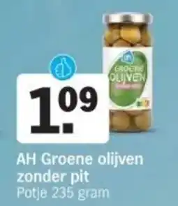 Albert Heijn AH Groene olijven zonder pit aanbieding