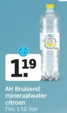 Albert Heijn AH Bruisend mineraalwater citroen aanbieding