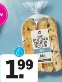 Albert Heijn MINI ROZIJNEN KRENTEN BOLLEN aanbieding