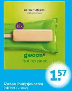 Hoogvliet G'woon Fruitijsjes peren aanbieding
