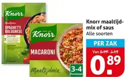 Hoogvliet Knorr maaltijd- mix of saus aanbieding