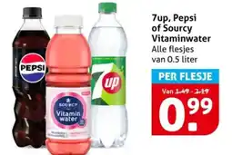 Hoogvliet 7up, Pepsi of Sourcy Vitaminwater aanbieding