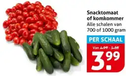 Hoogvliet Snacktomaat of komkommer aanbieding