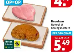 Hoogvliet Beenham Naturel of honing mosterd aanbieding