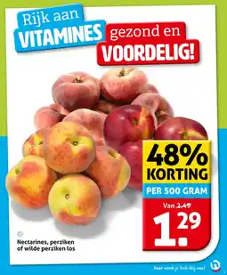 Hoogvliet Nectarines, perziken of wilde perziken los aanbieding