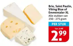 Hoogvliet Brie, Saint Paulin, Viking Blue of Emmentaler XL aanbieding