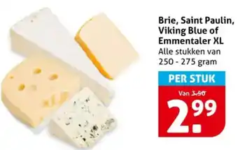 Hoogvliet Brie, Saint Paulin, Viking Blue of Emmentaler XL aanbieding