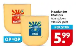 Hoogvliet Maaslander kaasstuk aanbieding